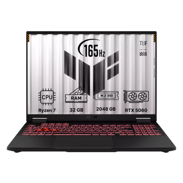 Ноутбук ASUS TUF Gaming A16 16"/ Ryzen 7-260/ RTX5060/ 32GB/ 2TB SSD/ Win 11