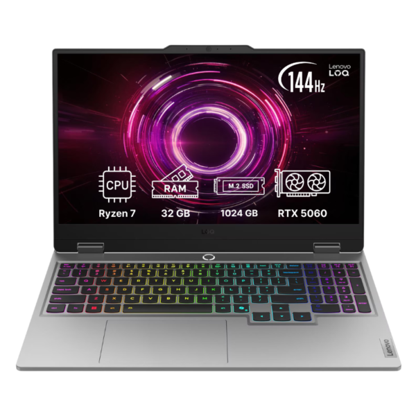 Ноутбук Lenovo LOQ 15 15.6"/ AMD® Ryzen 7 250/ 32GB/ 1TB SSD/ RTX5060/ Win 11