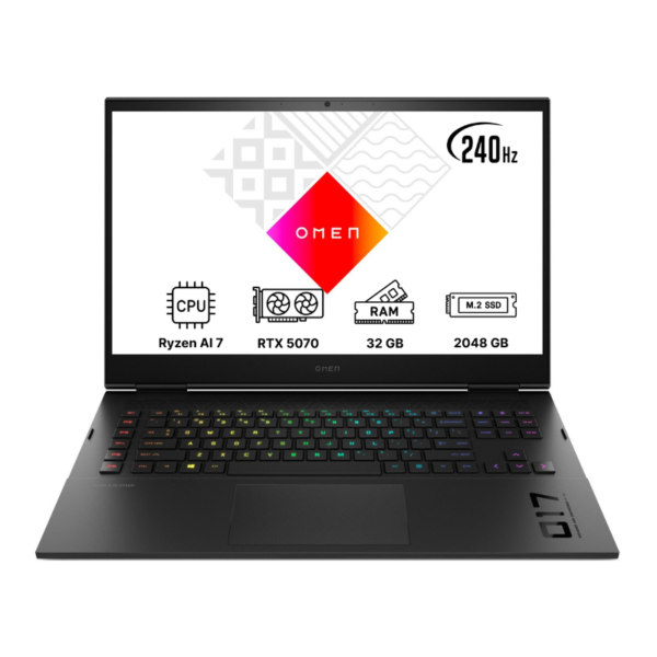 Ноутбук HP OMEN 17 17.3"/ Ryzen AI 7 350/ GeForce RTX 5070/ 32GB/ 2TB SSD/ Win 11