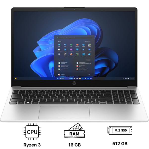 Ноутбук HP 255R G10 15.6"/ Ryzen 3 7335U/ 16GB/ 512GB SSD/ Radeon Graphics (CA0S4AT) Turbo Silver