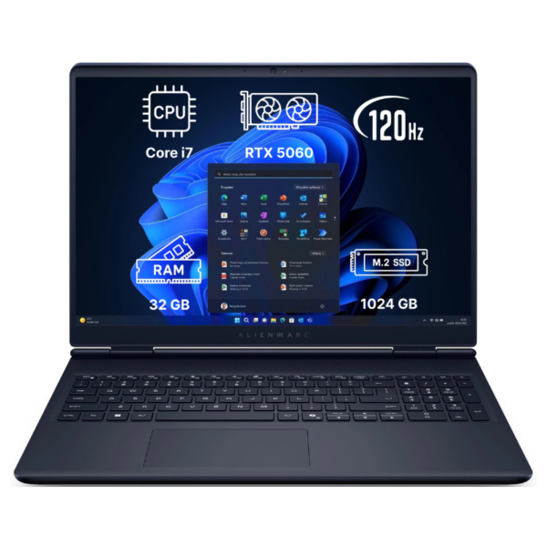 Ноутбук Alienware 16 Aurora 16"/ Intel Core 7 240H/ 32GB/ 1TB SSD/ RTX5060/ Win 11