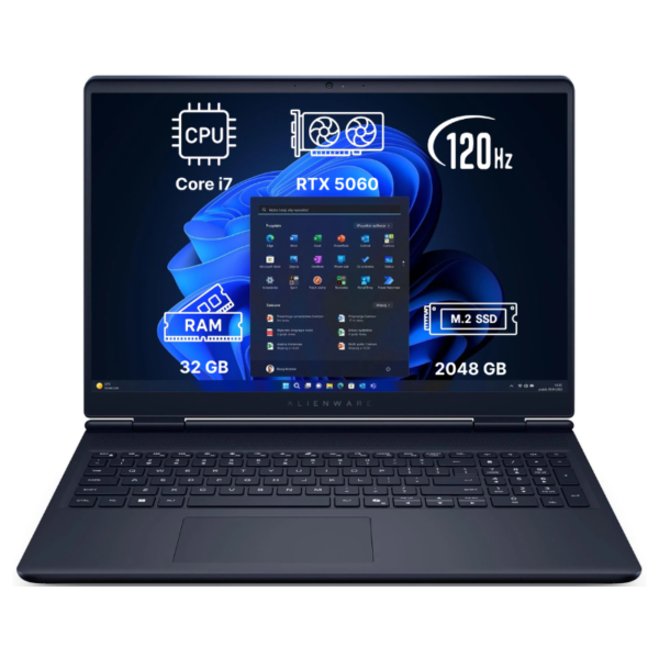 Ноутбук Alienware 16 Aurora 16"/ Intel Core 7 240H/ 32GB/ 2TB SSD/ RTX5060/ Win 11