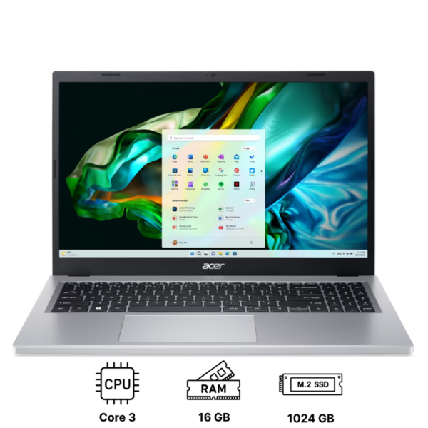 Ноутбук Acer Aspire Lite 15 15.6"/ Core 3 N350/ 16GB/ 1TB SSD/ UHD Graphics/ Win 11