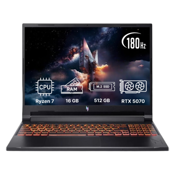 Ноутбук Acer Nitro V 16"/ Ryzen 7 260/ 16GB/ 512GB SSD/ RTX 5060/ Win 11