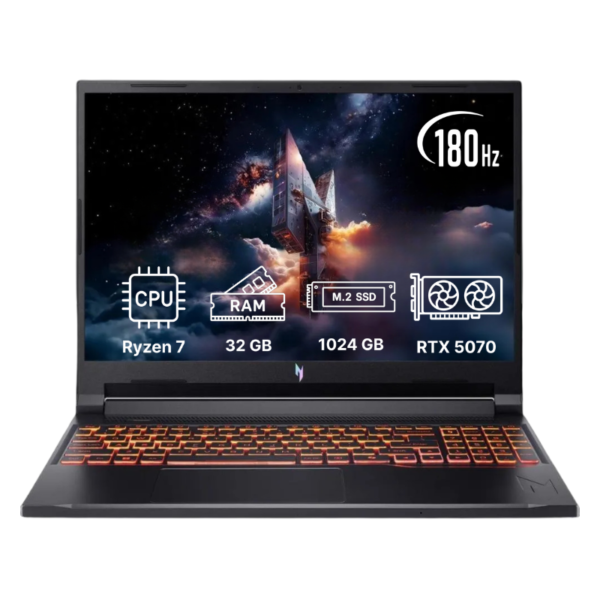 Ноутбук Acer Nitro V 16"/ Ryzen 7 260/ 32GB/ 1TB SSD/ RTX 5060/ Win 11