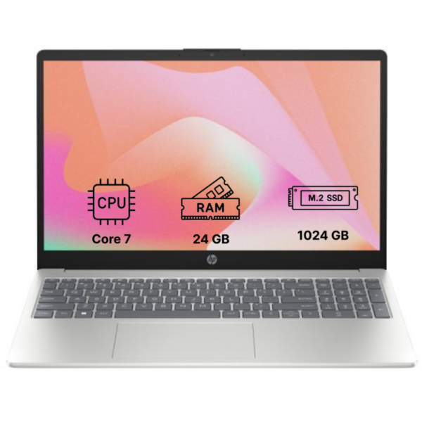 Ноутбук HP 15-fd0060ua 15.6"/ Core 7 150U/ 24GB/ 1TB SSD/ Intel Iris Xe Graphics (D16GJEA) Moonlight Blue