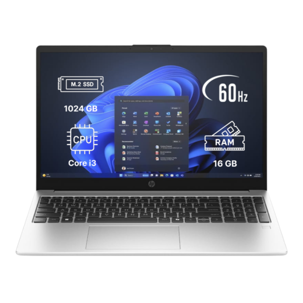 Ноутбук HP 250 G9 15.6"/ Core i3-1315U/ 16GB/ 1ТB SSD/ Intel Iris Xe Graphics/ Windows 11 - Grey