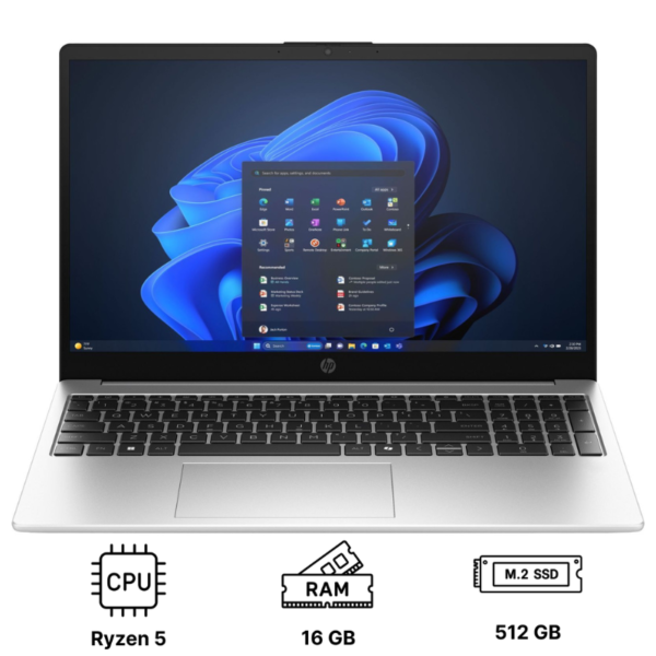 Ноутбук HP 255R G10 15.6"/ Ryzen 5 7535U/ 16GB/ 512GB SSD/ Radeon Graphics (CA0S6AT) Turbo Silver