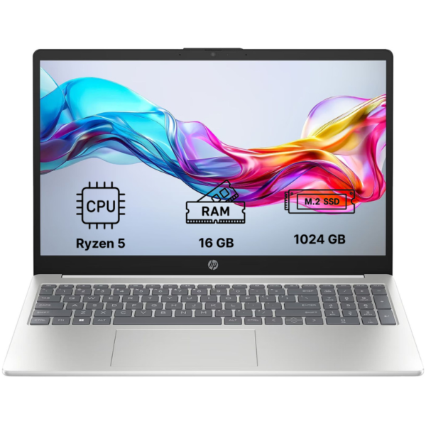 Ноутбук HP 15-fc0266ua 15.6"/ Ryzen 5 7520U/ 16GB/ 1TB SSD/ Radeon 610M (C79MHEA) Diamond White