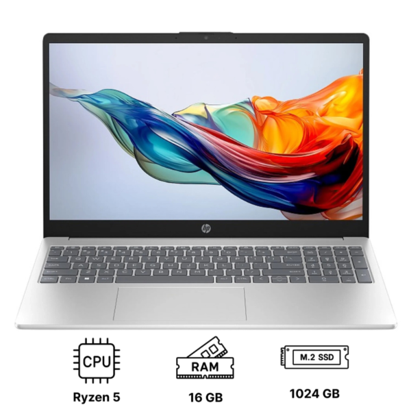 Ноутбук HP 15-fc0207ua 15.6"/ Ryzen 5 7430U/ 16GB/ 1TB SSD/ Radeon Vega 7 (D16C6EA) Natural Silver