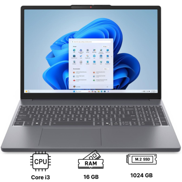 Ноутбук Lenovo IdeaPad 3 15.6"/ Core i3-1215U/ 16GB/ 1TB SSD/ Intel UHD Graphics/ Windows 11