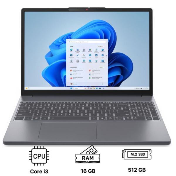 Ноутбук Lenovo IdeaPad 3 15.6"/ Core i3-1215U/ 16GB/ 512GB SSD/ Intel UHD Graphics/ Windows 11