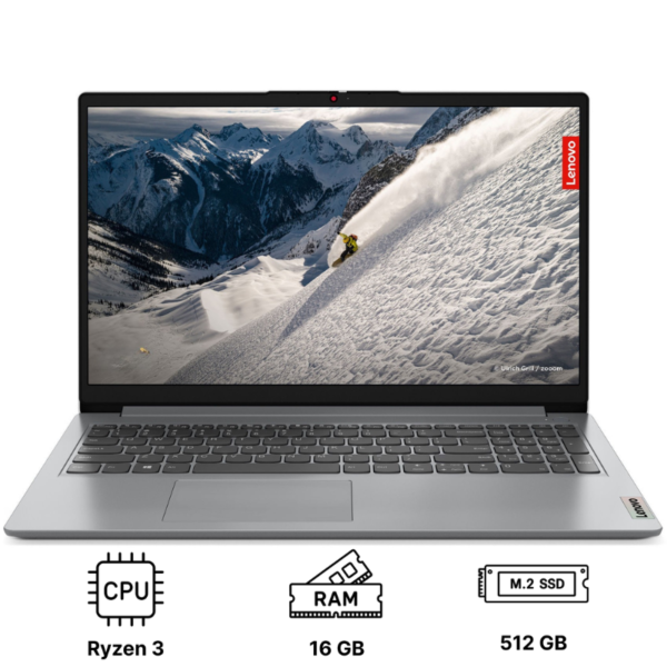 Ноутбук Lenovo IdeaPad 1 15.6"/ Ryzen 3 7320U/ 16GB/ 512GB SSD/ AMD Radeon 610M/ Windows 11