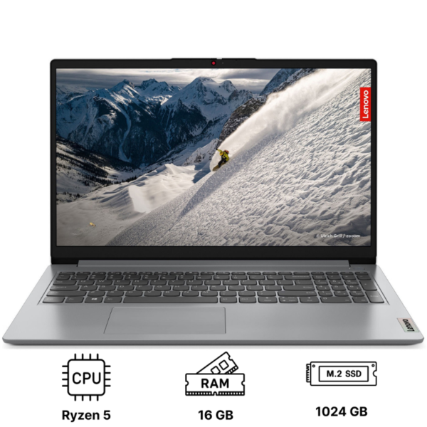 Ноутбук Lenovo IdeaPad 1 15.6"/ Ryzen 5 7520U/ 16GB/ 1TB SSD/ AMD Radeon 610M/ Windows 11