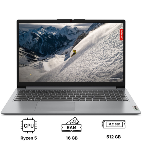 Ноутбук Lenovo IdeaPad 1 15.6"/ Ryzen 5 7520U/ 16GB/ 512GB SSD/ AMD Radeon 610M/ Windows 11