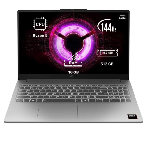 Ноутбук Lenovo LOQ 15ARP10E 15.6"/ Ryzen 5 150/ 16GB/ 512GB SSD/ GeForce RTX 3050 (83S000ERRA) Luna Grey