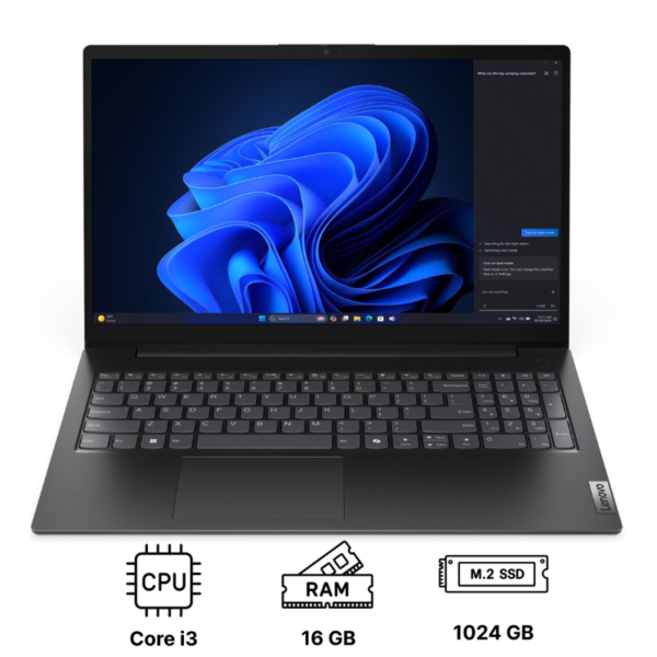 Ноутбук Lenovo V15 G5 IRL 15.6"/ Core i3-1315U/ 16GB/ 1TB SSD/ UHD Graphics (83GW00CBRA) Business Black