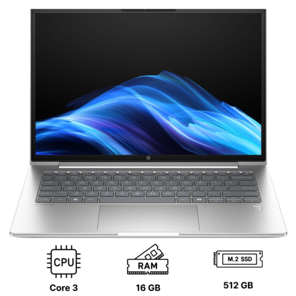 Ноутбук HP ProBook 4 G1iR 14 14"/ Core 3 100U/ 16GB/ 512GB SSD/ UHD Graphics (B3FZ6AV) Pike Silver