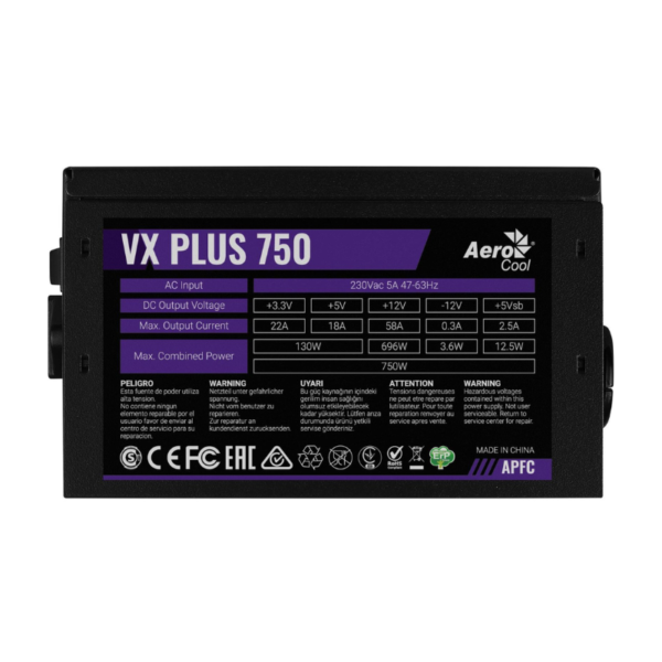 Блок живлення Aerocool VX Plus Stealth 750 750W (ACPN-VS75AEY.12)