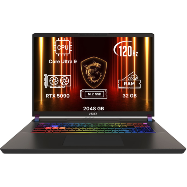 Ноутбук MSI Vector 17 HX AI 17"/ Core Ultra 9 275HX/ GeForce RTX 5090/ 32GB/ 2TB SSD/ A2XWJG-042UA (9S7-17S372-042) Cosmos Gray