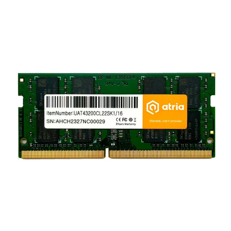 модуль пам'яті 16Gb DDR4 3200MHz sodimm UAT43200CL22SK1/16 купити озу для ноутбука