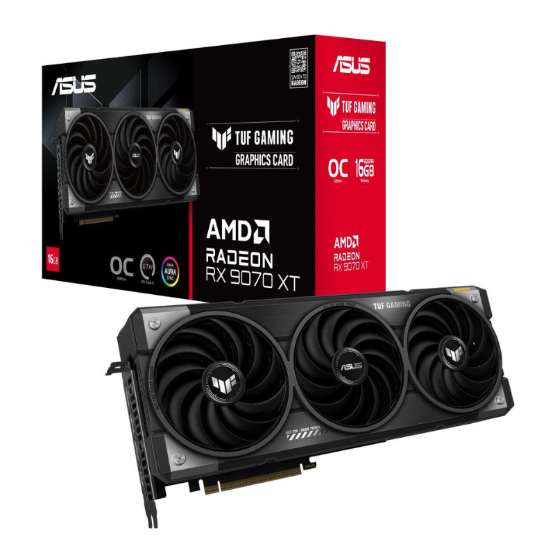 Відеокарта AMD RX 9070 XT / TUF-RX9070XT-O16G-GAMING TUF-RX9070XT-O16G-GAMING купити ігрову відеокарту