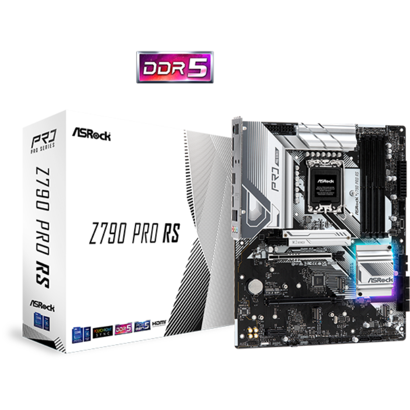 Mатеринська плата s1700 Intel Z790 DP/HDMI 4xM.2 4 xDDR5 2.5GbE LAN ATX Z790 PRO RS купити материнську плату